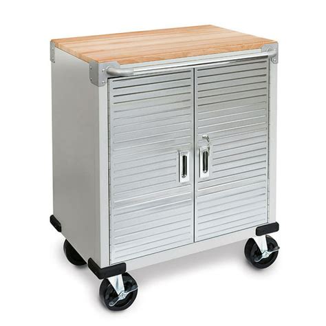 seville garage metal rolling storage cabinet shelving stainless steel doors|Seville Classics UltraHD 2.